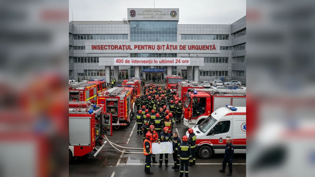 400 de intervenții ISU București–Ilfov în 24 de ore în București și județul Ilfov