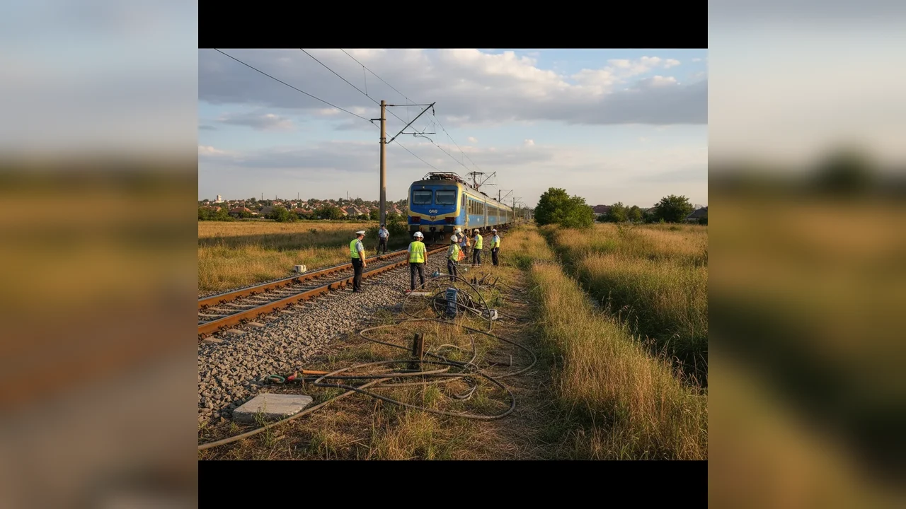 Circulație feroviară afectată în Ilfov după avarierea cablurilor de semnalizare între Periș și Buftea