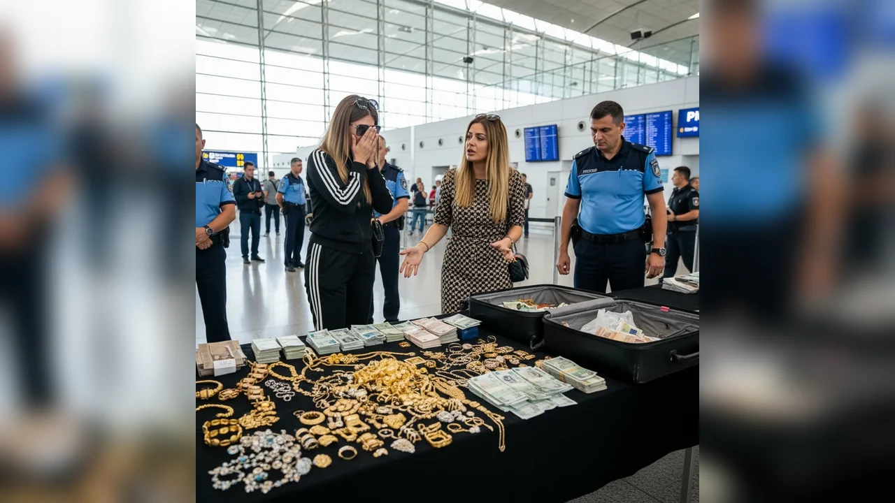 Două românce, oprite pe Aeroportul Otopeni în Ilfov cu bijuterii și bani nedeclarați de circa 3 milioane de euro