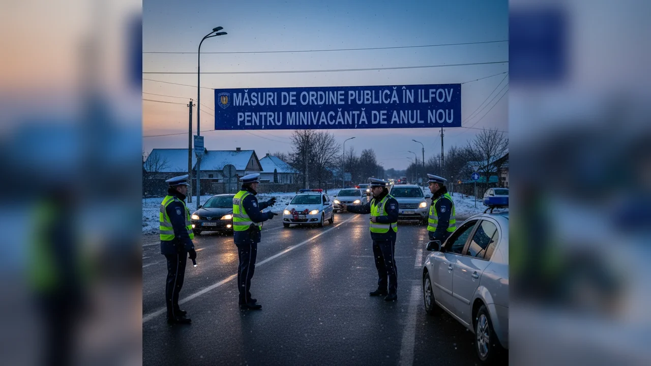 Forțe sporite de poliție în Ilfov pentru minivacanța de Anul Nou 2025–2026