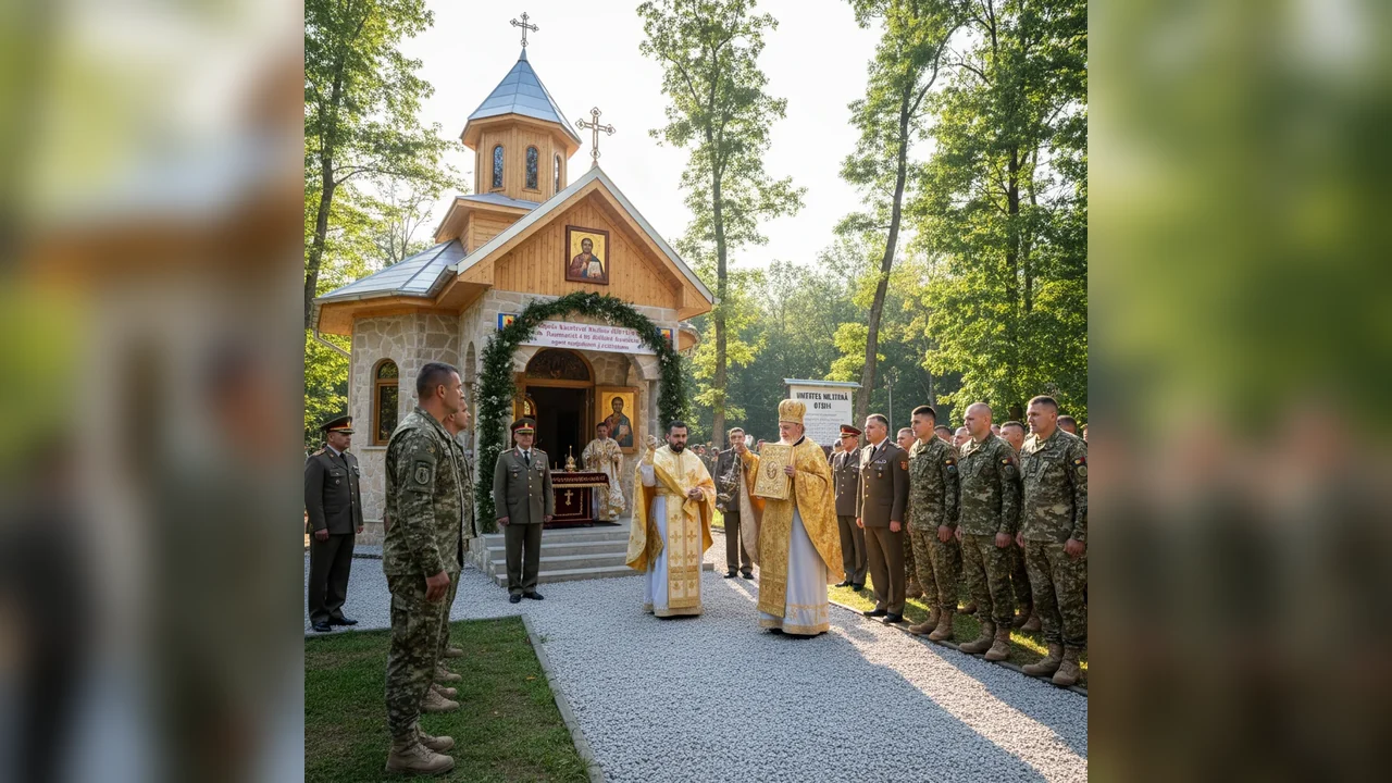 Nou lăcaș de cult al Unității Militare 01914 din Domnești, binecuvântat și oferit militarilor pentru rugăciune și închinare