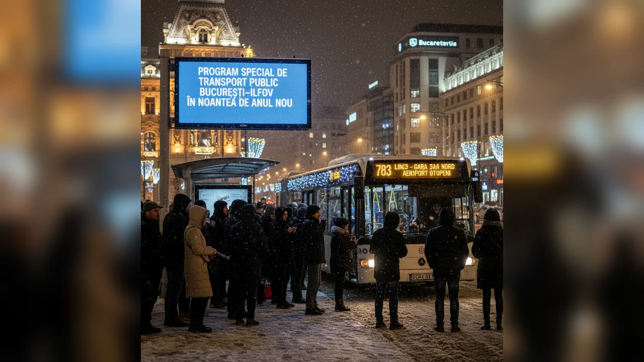Program special de transport public în județul Ilfov și București în noaptea de Anul Nou