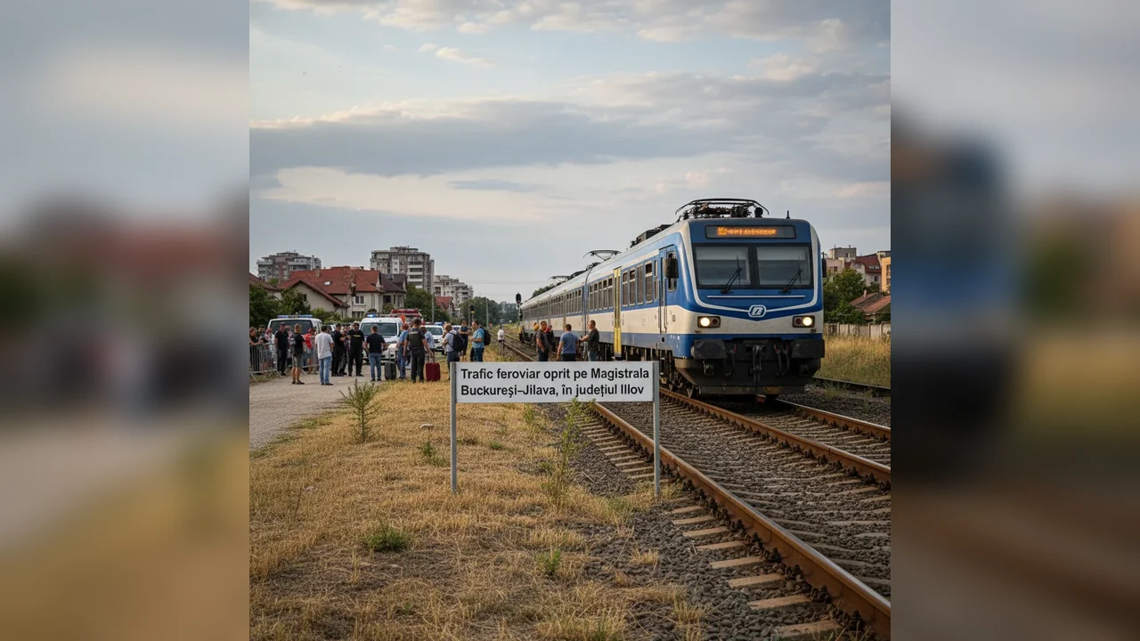 Trafic feroviar oprit pe Magistrala București–Jilava, în județul Ilfov, după un incident la un tren