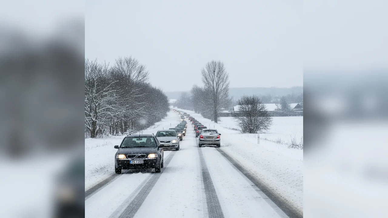 Trafic rutier în condiții de iarnă în județul Ilfov, anunțat de Poliția Română