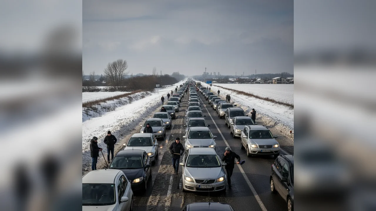 Traficul în județul Ilfov este deschis, dar se circulă pe carosabil umed după episoadele de iarnă severă